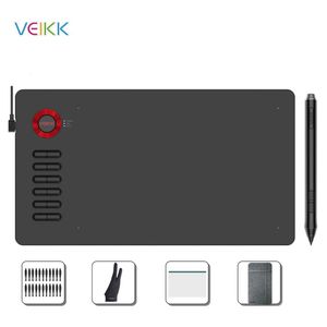 Graphics Tablets Pens VEIKK A15 10x6 Inch Drawing Tablets 8192 Level Battery-Free Pen Support Windows Mac Android Digital Graphic Tablet for Drawing 230518