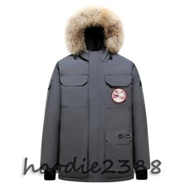 Graphite Ash Hoge versie 08 Expedition Goose Same Down Jacket Winter Lock-Down Riem Down Dreep Belt Canadian Parka, Canadian Designer Down Jacket