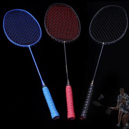 Raquette de badminton simple en graphite raquette de badminton professionnelle en fibre de carbone avec sac de transport 240122