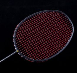 Raquette de badminton simple en graphite raquette de badminton professionnelle en fibre de carbone avec sac de transport HV998566234