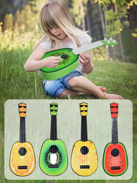 Grappig Fruit Ukelele Muziekinstrument Gitaar Montessori Speelgoed Voor Kinderen School Spelen Spel Speelgoed Kinderen Cadeau