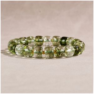 Pulsera de cuentas elástica de jade de cuarzo verde hierba Pulsera unisex Shein Pulsera de moda Pulsera clásica de amor de diamantes Pulsera de pareja Pulsera Joyería nupcial