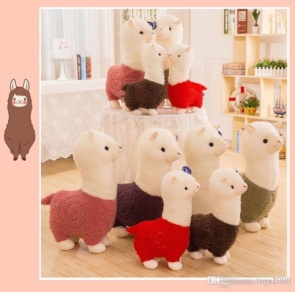 Herbe boue cheval poupée alpaga en peluche jouet cheveux longs oreiller dessin animé mignon mouton court en peluche mignon Mini rempli alpaga peluche jouet