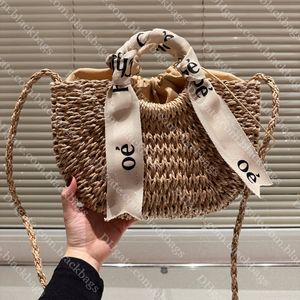 Bolso tejido de hierba de diseñador, bolso de mano de paja, bolso cruzado de moda para mujer, bolso de playa de viaje de gran capacidad para verano, bolsos de ocio para mujer de lujo