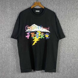 Grateful Dead American Fashion Brand Little Bear Lightning Skull Short Sleeve T-shirt 22 Summer Round Neck Cotton T-shirt