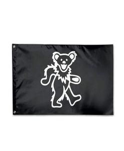 Bandera de oso muerto de agradecimiento 3 x 5 pies decorativo 100d poliéster cubierto de colgante al aire libre bandera de decoración con arandelas de latón 3805325
