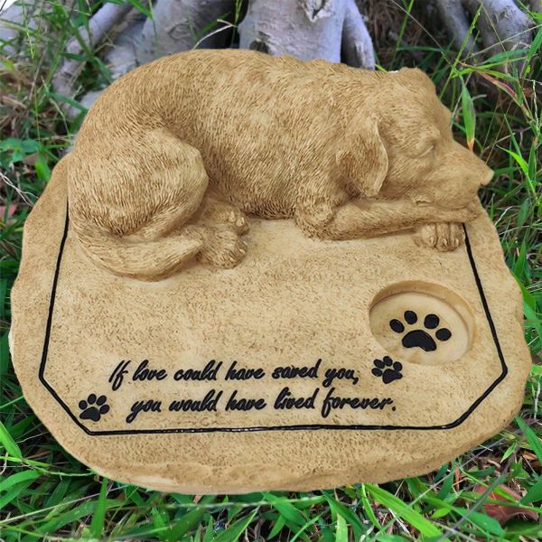 Lápidas Piedras conmemorativas para mascotas para perros Marcas de tumbas para mascotas Piedras de jardín para lápidas al aire libre o exhibición en interiores, regalos conmemorativos para mascotas