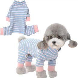 Pierres tombales bandes vêtements pour chien chat combinaison col haut manches longues 4 jambes chemise sweat Pamas pour petits chiens carlin vêtements de nuit salopette Xl