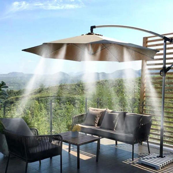 Tombefstones Water Misting System Système de refroidissement Kit d'été Sprinkler Brass Buse Garden extérieur Greenhouse Park Plantes Spray Tyrs Arrosage