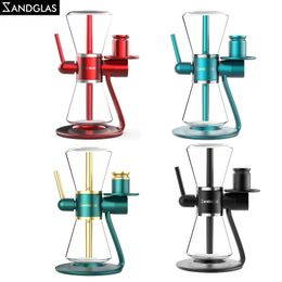 Gravity Bongs Hookahs Water Smoking Pipes Reciclador Percolador Rotación de 360 grados Filtración Eléctrica SandGlas original patentado