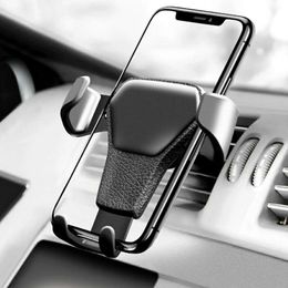 Support de voiture par gravité pour téléphone Air Vent Clip Mount Mobile Cell Stand Support Smartphone GPS Support pour iPhone 13 12Pro Max Xiaomi Samsung