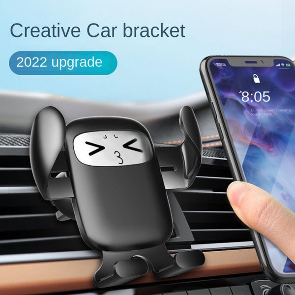 Gravity Car Phone Holder Air Vent Clip Cartoon Mount Support de support de cellule mobile pour iPhone 13 12 Pro Max Xiaomi Samsung