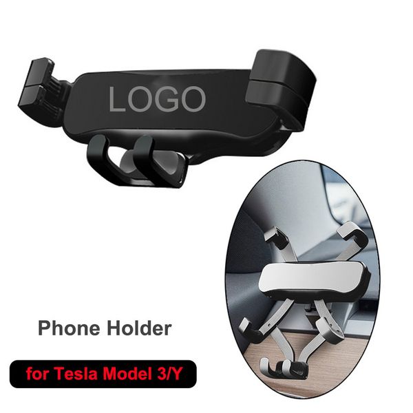 Soporte de teléfono de gravedad para Tesla modelo 3 Y salida de aire teléfono inteligente teléfono móvil soporte de Clip soporte soporte cuna accesorios interiores de coche estables piezas Model3