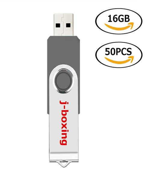 En vrac gris 50pcs Rotation USB 20 Drive de stylo à pouce à pleine capacité 64 Mo 32 Go de collectes de mémoire flash USB pour ordinateur portable MacBook1129603