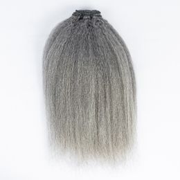 Poules gris extension de cheveux humains extensions de cheveux gris pneost extensions de cheveux brillants naturels salins
