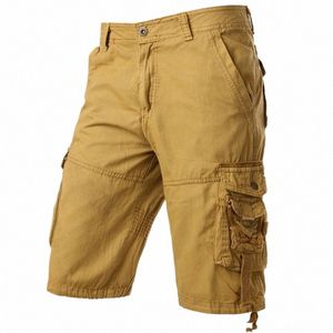 Grijs Camo Cargo Shorts Heren Cott Heren Korte Broek Comfortabele Bermuda Masculina Relaxed Fit Multi-Pocket Pantal Corto Hombre w9aN #