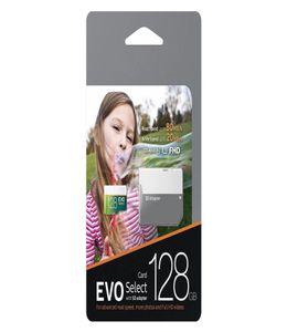 Gris Vert EVO Select 32 Go 64 Go 128 Go 256 Go TF Carte mémoire flash Classe 10 Adaptateur SD Emballage blister au détail Epacket DHL 8742539