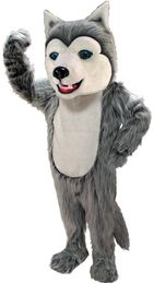 Grijze husky hond wolf Halloween volwassen mascotte kostuumpakken feestspel jurk outfits schuimmascotte carnaval kerstmas paas volwassene