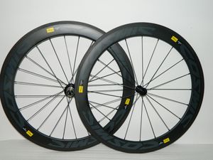 Route gris Logo Road Cosmic Carbon Wheels Clincher 60 mm Wheelset Cincher 60 mm Bicycle Wheelset