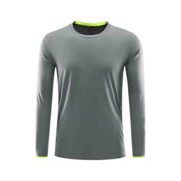 Grijze Lange Mouwen Running Shirt Mannen Fitness Gym Sportswear Fit Quick Dry Compression Workout Sport Top