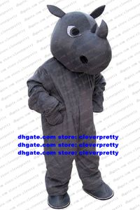 Disfraz de mascota de rinoceronte gris, traje de personaje de dibujos animados para adultos, campaña publicitaria, actuación teatral zx1735