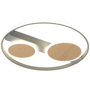 Gris Simple Plafonnier Rond Nordique Moderne Ultra Mince Chambre Étude Cuisine Métal Et Bois Plafonnier Luminaires LED Dimmable Lumière