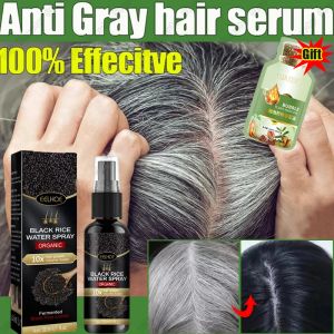 Grijs wit haarbehandeling serum puur natuurlijk kruidenhaar kleurstof shampoo wit tot zwart herstel natuurlijke kleur anti -verlies haarproducten