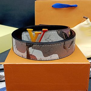 Grandes ceintures de créateur pour femmes hommes longueur Standard lettres dorées ceinture en cuir fin mode yeux classiques bicolore bon