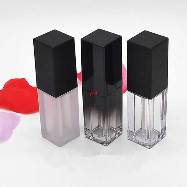 Grandes envases vacíos de productos de maquillaje Glaseado negro Plástico transparente DIY Cara Labios Brillo de labios Plumper Stick Tubes 20pcs / lot mejor calidad
