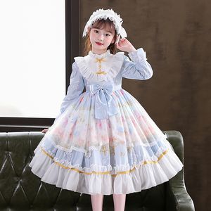 Superbe robe pour enfants festive fille robe princesse robe à manches longues