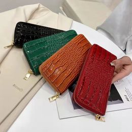 Grande qualité fermeture éclair femmes portefeuilles de créateurs femme Alligator mode décontracté pièce zéro sacs à main dame populaire téléphone embrayages no496