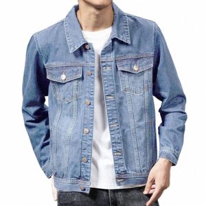 grand manteau de printemps denim pur hommes manteau simple boutonnage veste de printemps pour les rencontres E3fI #