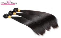 Greatremy-extensiones de cabello humano brasileño a granel, mechones Virign lisos y sedosos, trama de cabello trenzado de 1230 pulgadas, gota 5228687