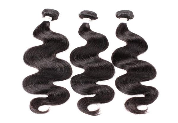 Greatremy cabello peruano 3 paquetes de cabello humano virgen tejido ondulado cuerpo ondulado extensión de trama de cabello Color Natural 2890523