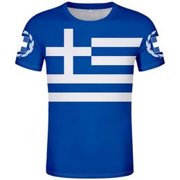 GRIEKENLAND mannelijke t-shirt diy custom made naam nummer grc Tshirt natie vlag gr land griekse logos print po woord kleding304F