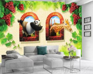Hebzuchtige dieren 3d wallpaper muur aangepaste 3d foto behang home decor 3D moderne muurschildering behang