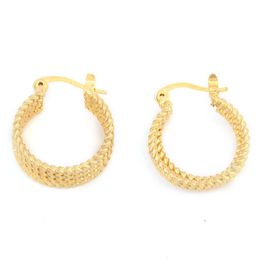 Boucles d'oreilles Huggie grecques, couleur or 24K, bijoux ethniques pour femmes et filles, fête de mariage, Cool, à la mode 307j