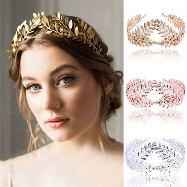 Griekse Romeinse Godin Olijfblad Bruiloft Kroon Bruids Tiara Bruid Haarhoepel Accessoires Vrouwen Meisje Sieraden Hairband290z