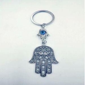 Grec turc mauvais œil tenture murale amulette Kabbale mauvais œil pour clés voiture sac charme porte-clés sac à main Couple porte-clés cadeau A422958