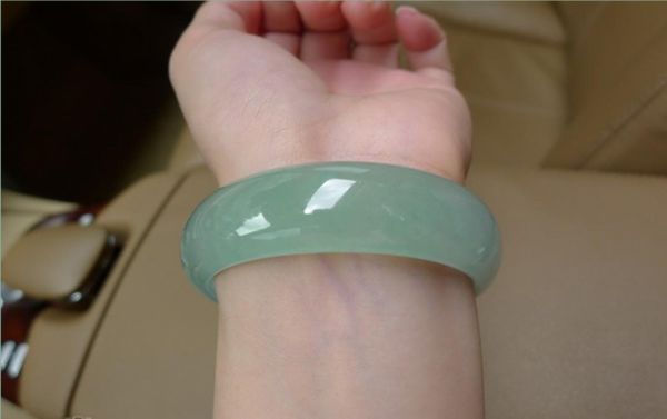 Green 100 Natural A Jade Jadeite Perles Perles Bracelet Bracelet Taille 56mm66mm6049747