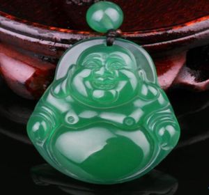 Groene agaat Jade Boeddha hanger Green Crystal Belly Belly Miller Buddha Life Jade hanger ketting vrouwelijke modellen42315948922073