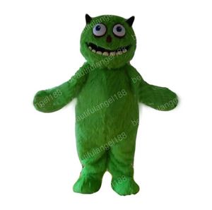 Disfraz de mascota alienígena verde Dibujos animados de alta calidad Animal de peluche Personaje de tema de anime Tamaño adulto Carnaval de Navidad disfraces Halloween Navidad Pascua