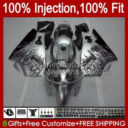 100% Fit Injectie voor Kawasaki ZX1200 C Silvery Flames ZX 1200 12R 1200CC 00 01 48HC.26 ZX 12 R ZX12R 00 01 ZX-12R 2000 2001 OEM Fairing Kit