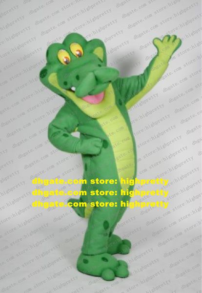 Vert Alligator Aligator Crocodile Costume De Mascotte Adulte Personnage De Dessin Animé Sport Carnaval Campagne Promotionnelle zz7821