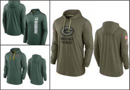 Green Bay''Packers''Men Salute to Service tonale pullover-hoodie