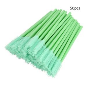 Green Beauty Home Brosse à sourcils Type d'ananas Brosse à cils en silicone jetable 50pcs