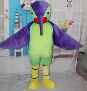 Costume de mascotte d'oiseau vert pour adulte à porter cirque noël Halloween tenue déguisement défilé Costumes tenues