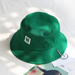 Chapeau seau vert, chapeaux de pêcheur pour hommes et femmes, extérieur d'été de rue Hip Hop danseur en coton Panama City Hat1347R