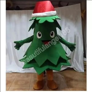 Costume de mascotte d'arbre de Noël vert Costume de personnage de dessin animé Costume de fête d'Halloween Festival de carnaval en plein air déguisement pour hommes femmes