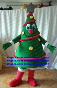 Green Christmas Tree o Tannenbaum Xmas Mascot Costume Adult Cartoon Character Outfit Pak Publiciteitscampagne Competitieve producten No.5708